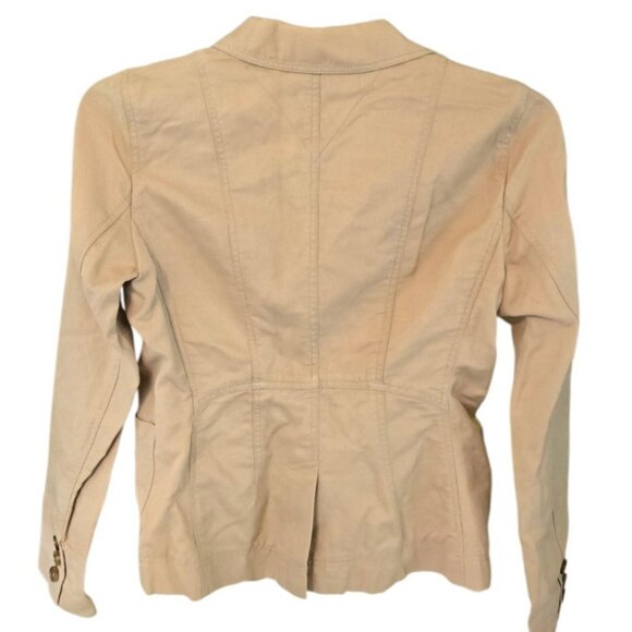 Tommy Hilfiger Linen Blend Khaki Jacket Women's Sz 8 Vintage 2003 - Picture 2 of 8